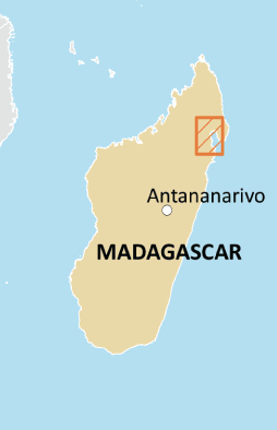 Map of the SWM  activities in Madagascar